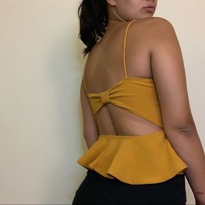 Mustard crop top